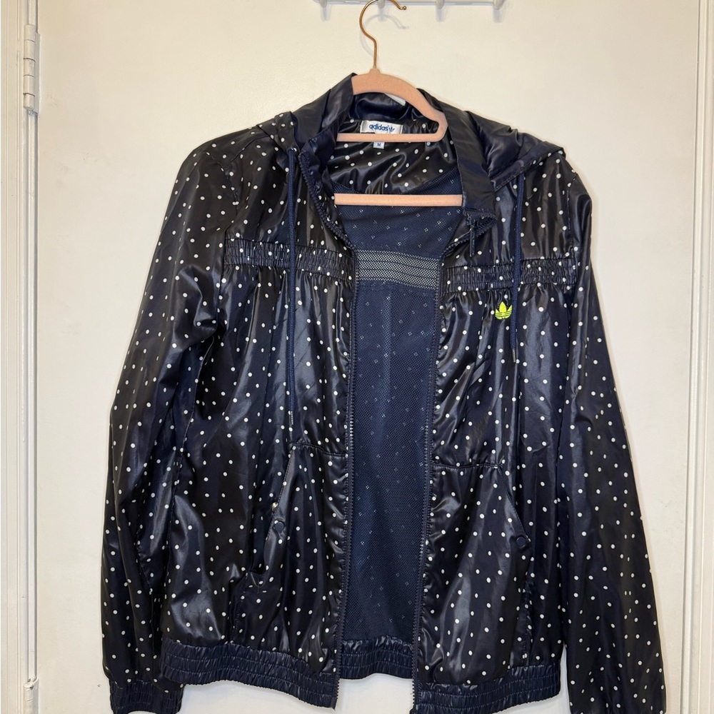 adidas Originals Women's Black Polka Dot Bomber Jacket